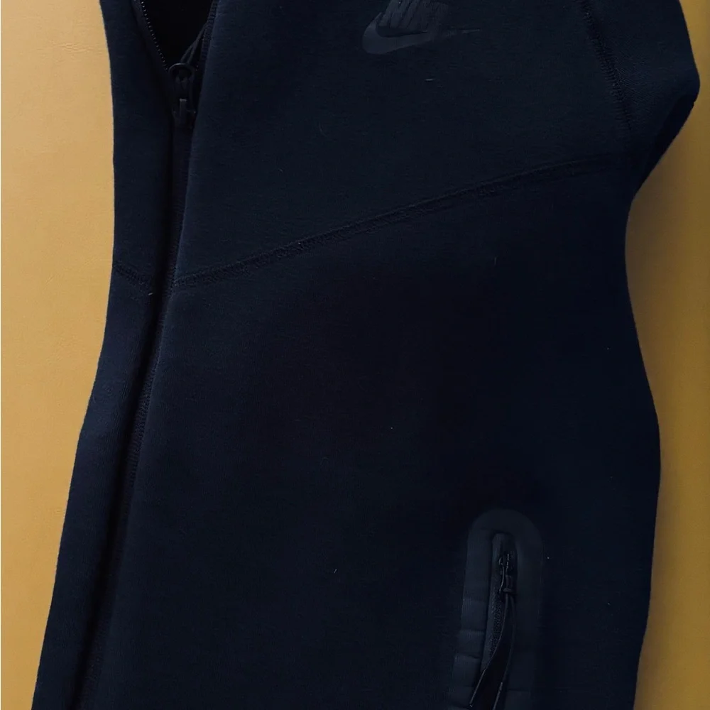 Nike Tech Black Full-Zip Performance Jacket with Stand Collar